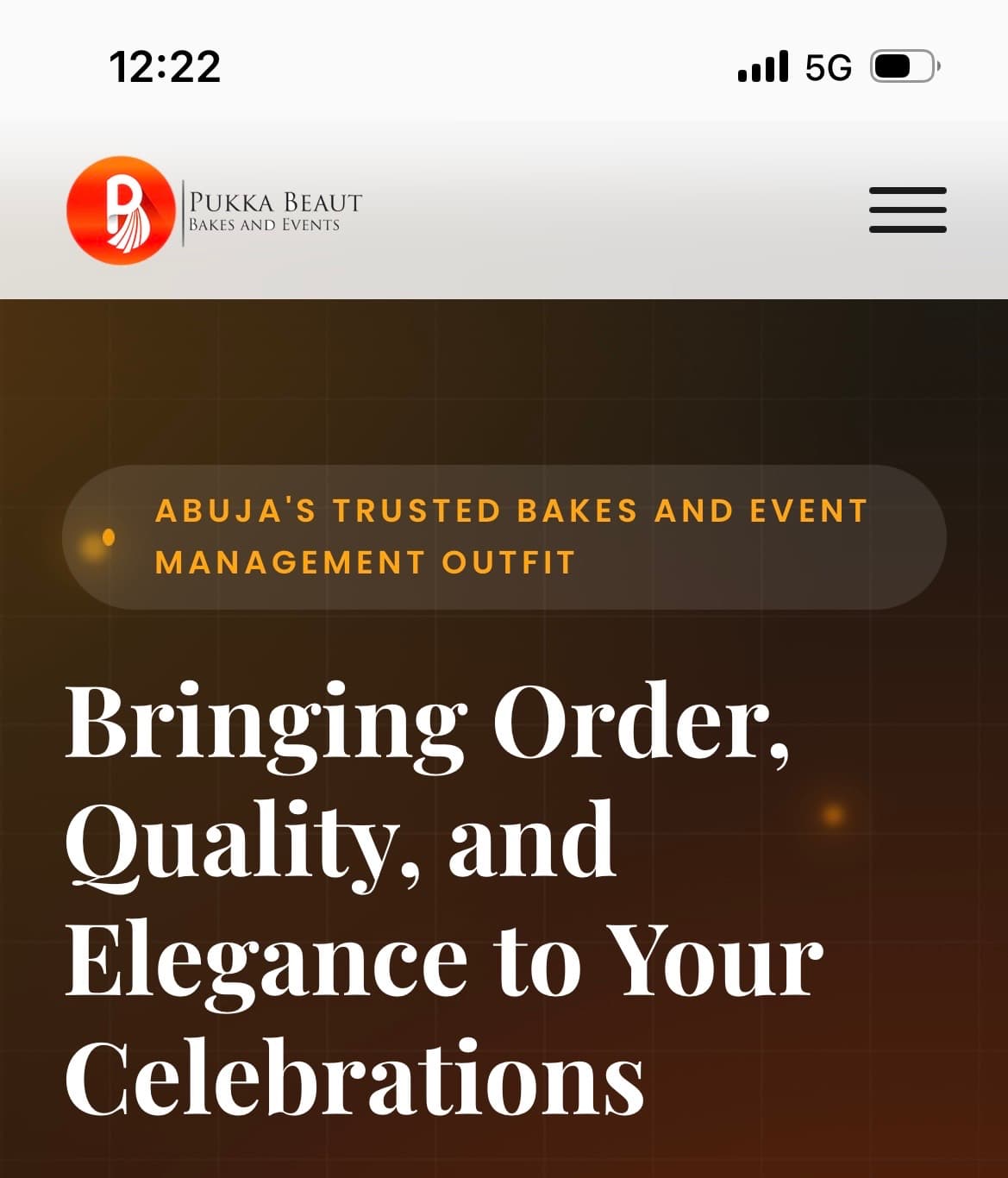 Pukka Beaut website on a phone