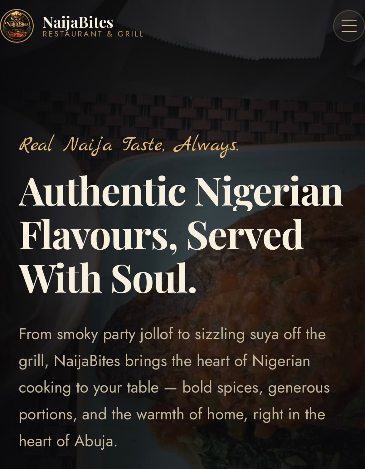 Naija Bites website on a phone